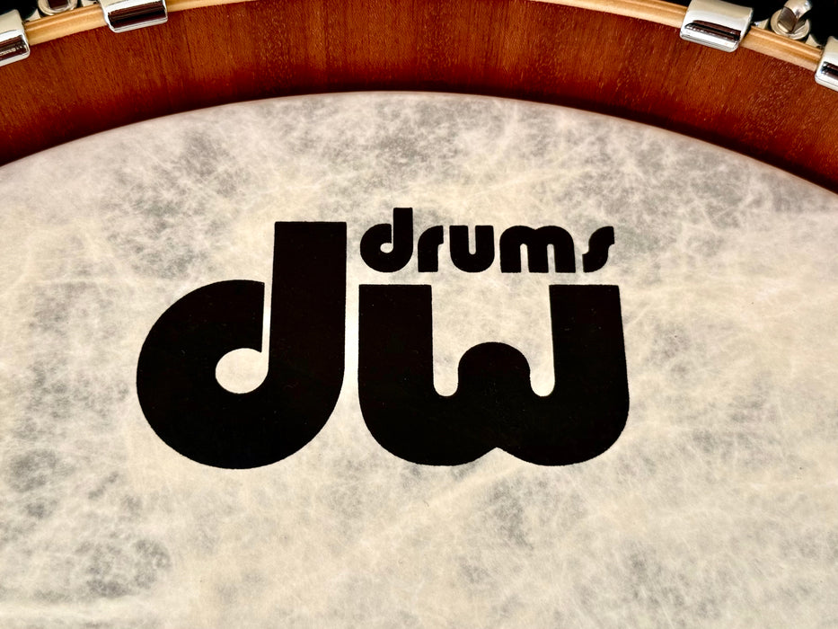 Custom DW Collector's Series EXOTIC CHERRY SPRUCE BOP Drum Set 10", 12", 14", 18" Mahogany Finish w/ Cases MINT