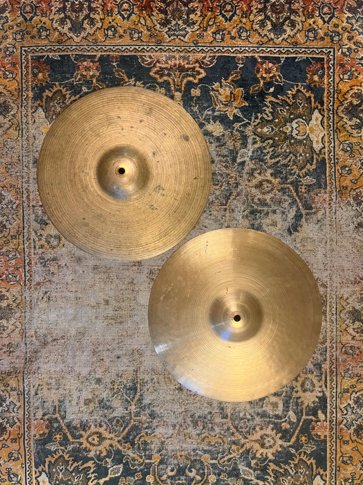 80 Yr Old Earlier 1940s VINTAGE Zildjian Paperthin Hihats 13” 555 632 g Amazing