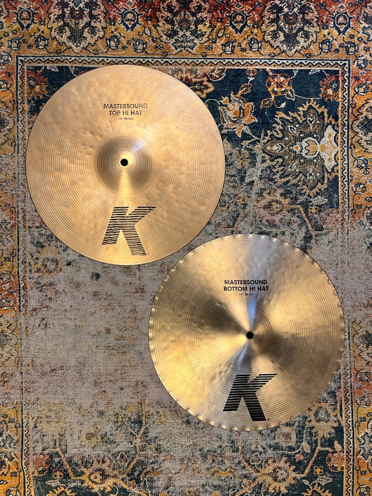 EARLY Zildjian K MASTERSOUND 14” Hihats 1192 1369 g CLEAN LOOK + TONE