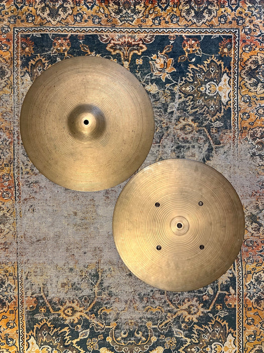 Vintage HOLLOW LOGO Zildjian QUICK BEAT 14” Hihats 1138 1464 g VINNIE