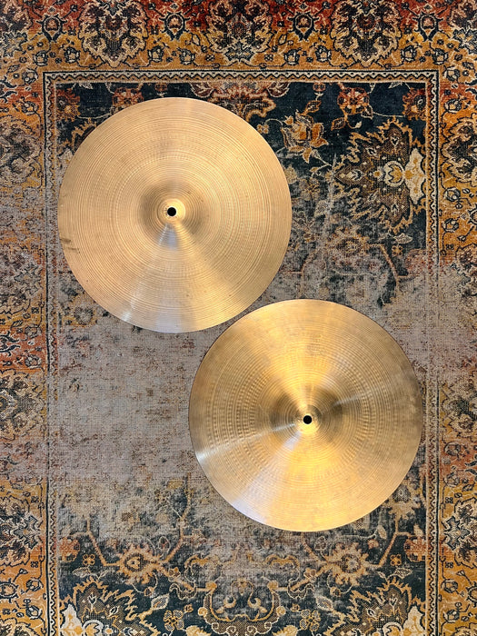 CLEAN 1960s Vintage Zildjian EARLY New Beat Hihats 14” 865 1231 g COMPLEX