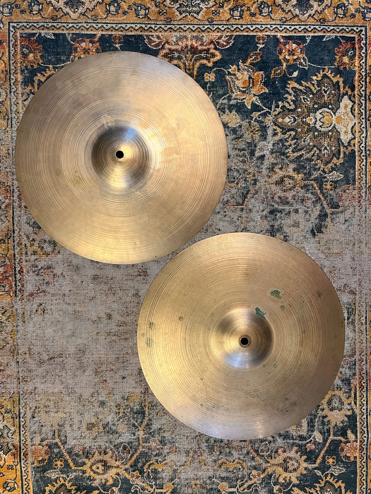 PAPER THIN Vintage 1960s Zildjian 14” Hihats ONLY 778 793 g Whispy Complex