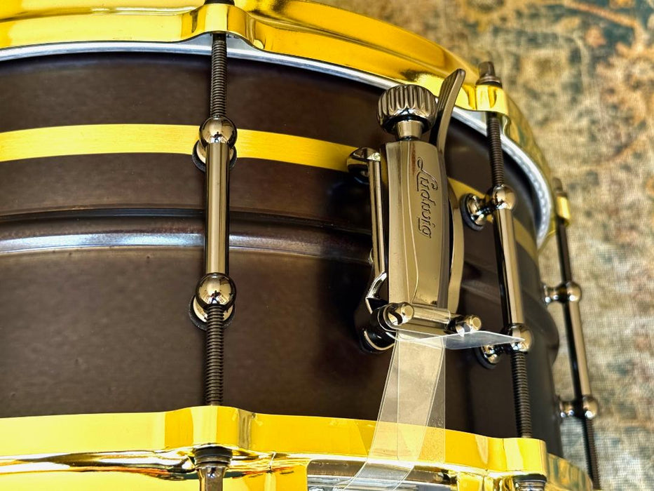 Ludwig MICROSTRIP PROTOTYPE "Fraternal Twins" 6.5" x 14" Snare Drums