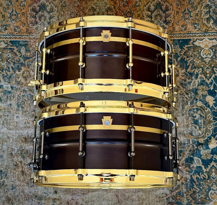 Ludwig MICROSTRIP PROTOTYPE "Fraternal Twins" 6.5" x 14" Snare Drums