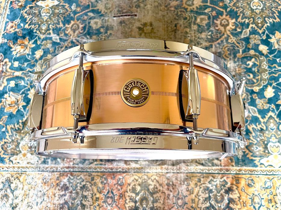 Perfect Gretsch USA BRONZE 5" x 14" Snare Drum Dark Crisp
