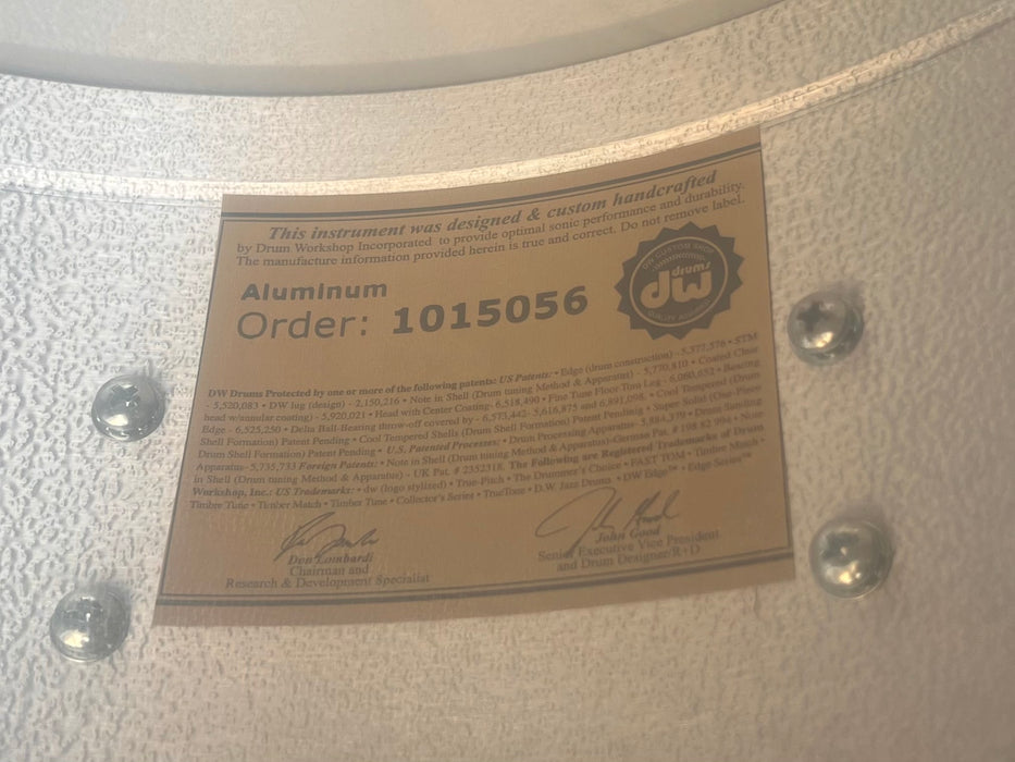 Clean DW ALUMINUM Deep 6.5” X 14” Snare Dark + Low End