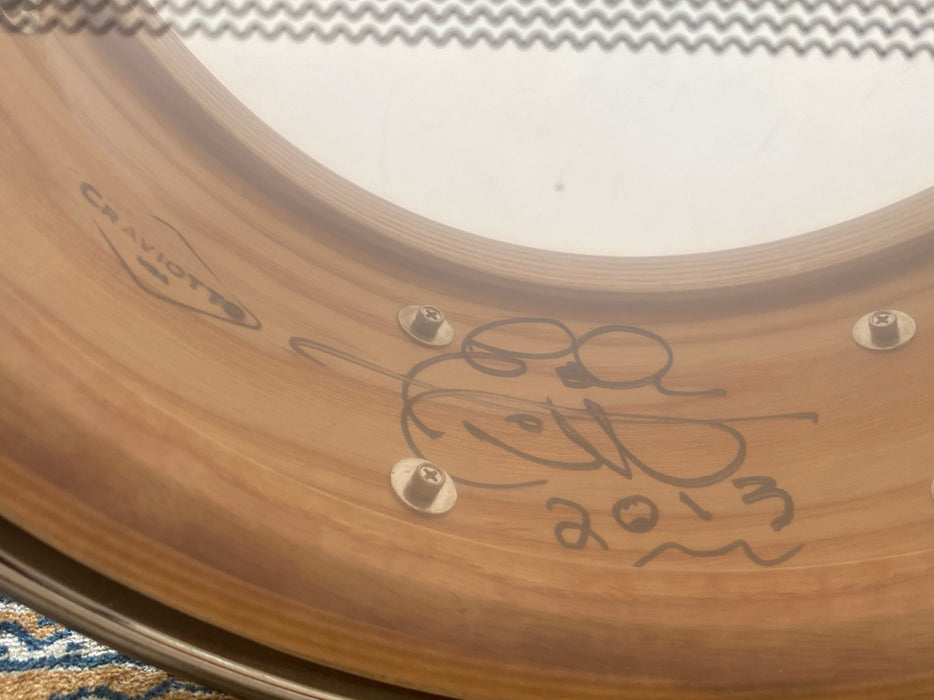 SIGNED Unique EXOTIC Craviotto SOLID ASH SHELL 6.5" X 13" Snare Drum CLEAN