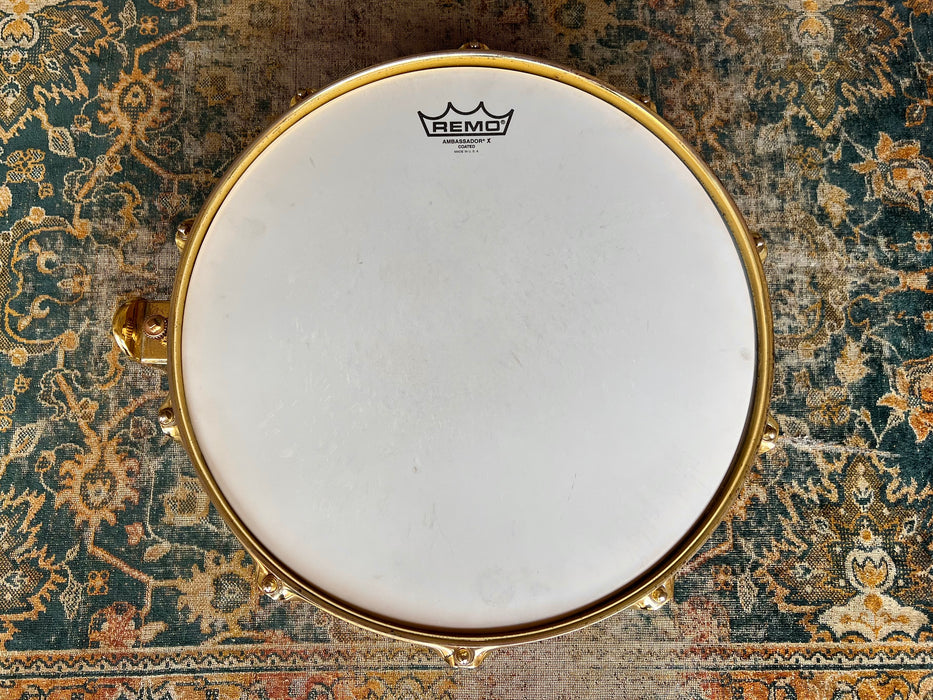 SIGNED DW Craviotto Solid Maple 5.5” X 14” Snare Drum W BRASS Hardware Sounds Amazing