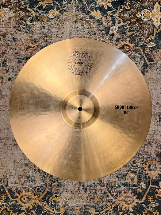 ULTRA RARE Vintage Paiste SOUND CREATION 18” SHORT CRASH 1596 g Unique Bell CLEAN