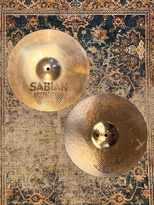 CRISP Vintage Sabian FUSION 13" Hihats AA 808 1418 g K/Z style THIN TOP