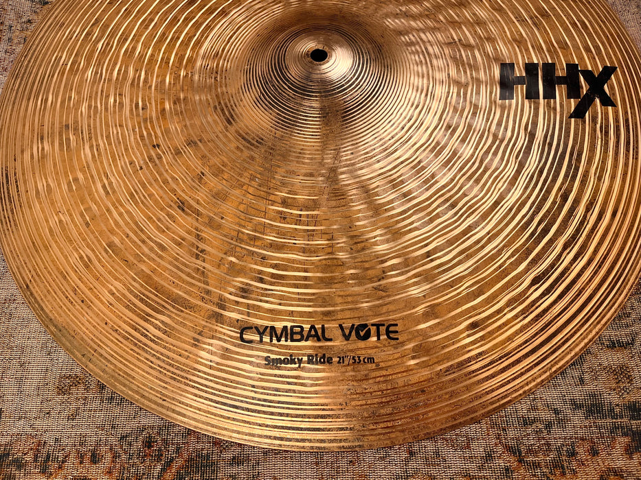 RARE Discontinued SABIAN CYMBAL VOTE HHX SMOKY 21" Ride 2378 g PERFECT! DRY!