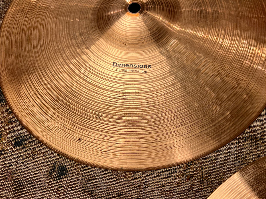 Rare Amazing PAPER THIN Paiste Dimensions LIGHT Hihats 13” 664 829 g CLEAN
