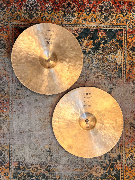 EARLIER BOSPHORUS Traditional Hihats 14” 995 1184 g Smooth Dark Warm GOLDEN! Hand Hammered