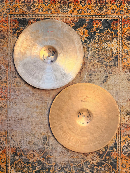 Rare ISTANBUL Pre Split AGOP MEHMET 14” Hihats Dark Semi-Dry Complex! 1068 1190 g Sound Awesome!
