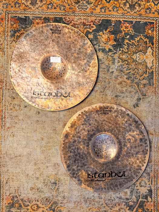 RAW DRY ISTANBUL Mehmet TURK Hihats 13” PERFECT! Unlathed Responsive! Organic Tone! 864 1138 g Rare