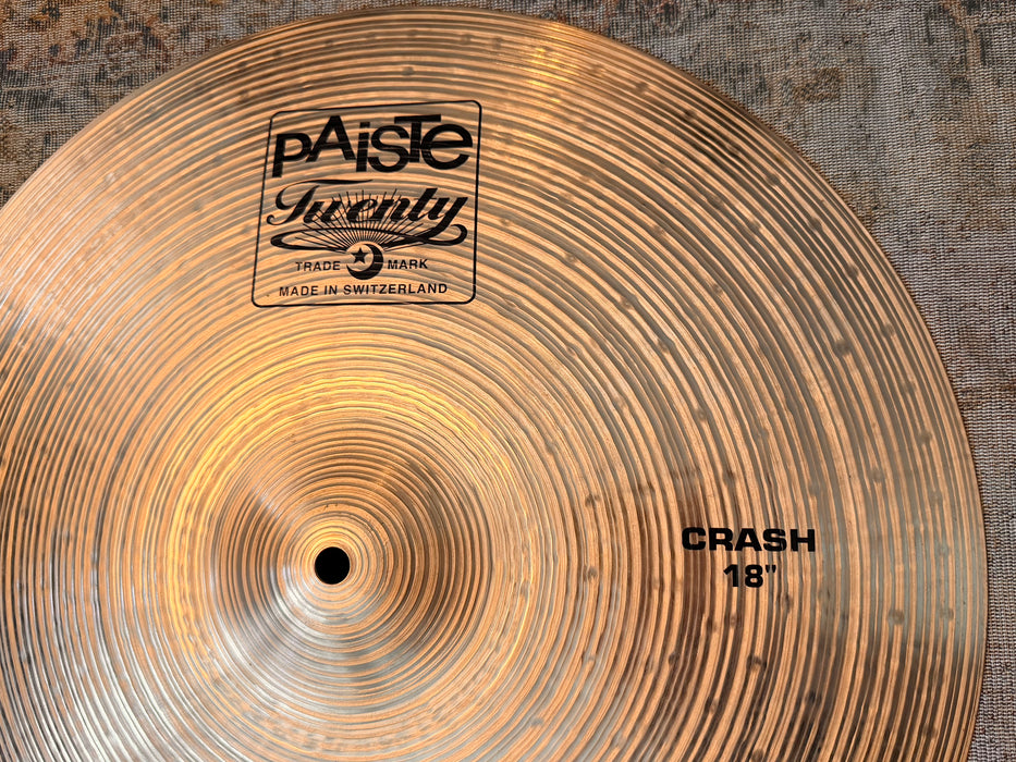 ORIGINAL PAISTE Twenty Series CRASH 18” CLEAN Dark Full! Hand Hammered! 1738 g CLEAN!