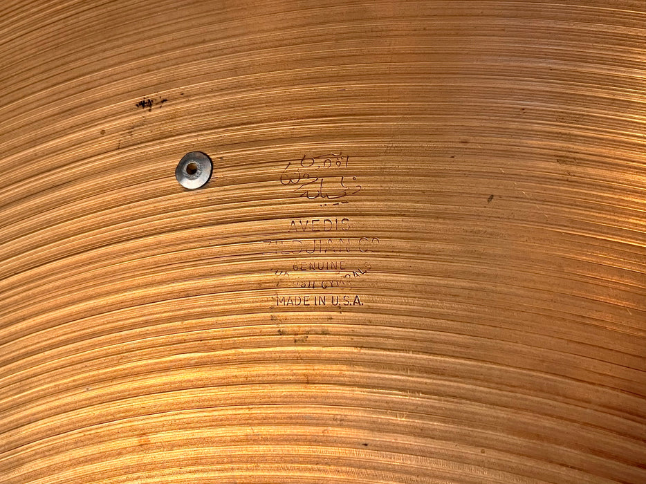 HUGE 2 FOOT VINTAGE Zildjian 24” LIGHT Ride Sizzle 3976 g Great Stick + Shimmering
