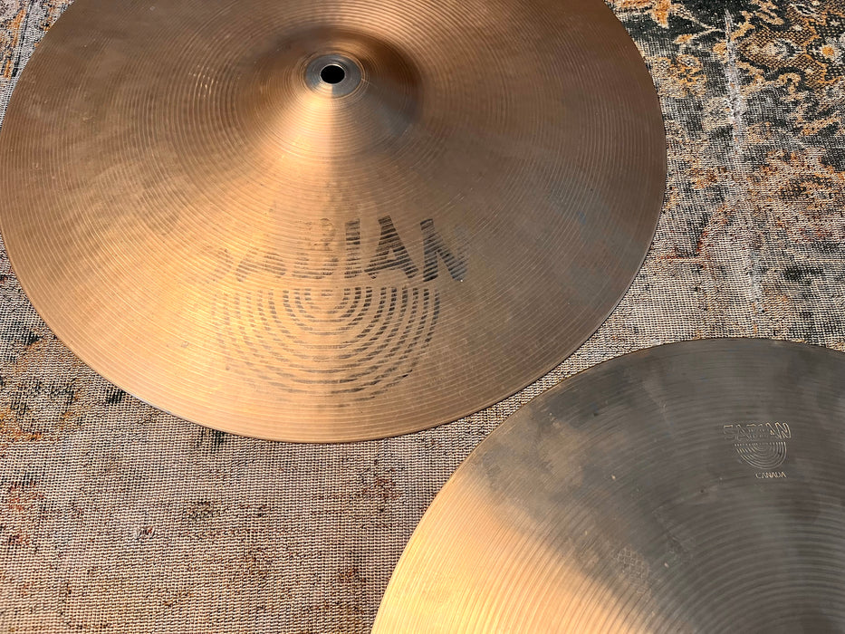 RARE Vintage Sabian 15” ROCK HATS Hihats 1484 1538 g MASSIVE AAs! Some of THE FIRST Sabian Hihats