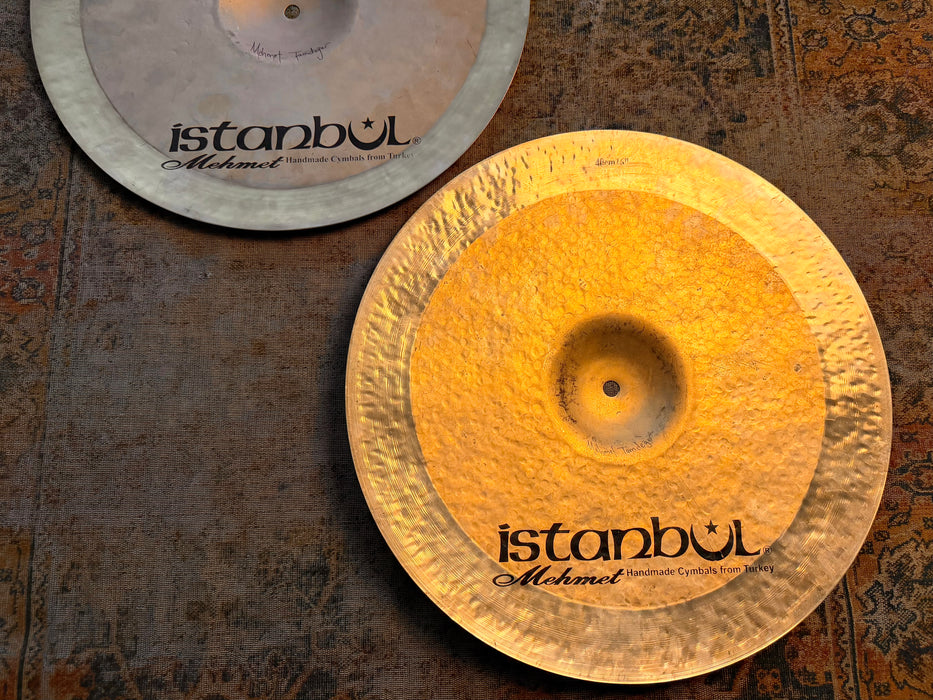 ISTANBUL Mehmet Brilliant Sand Blasted Paper Thin Hihats 16” 1069 1078 g LIGHT RESPONSIVE SMOOTH