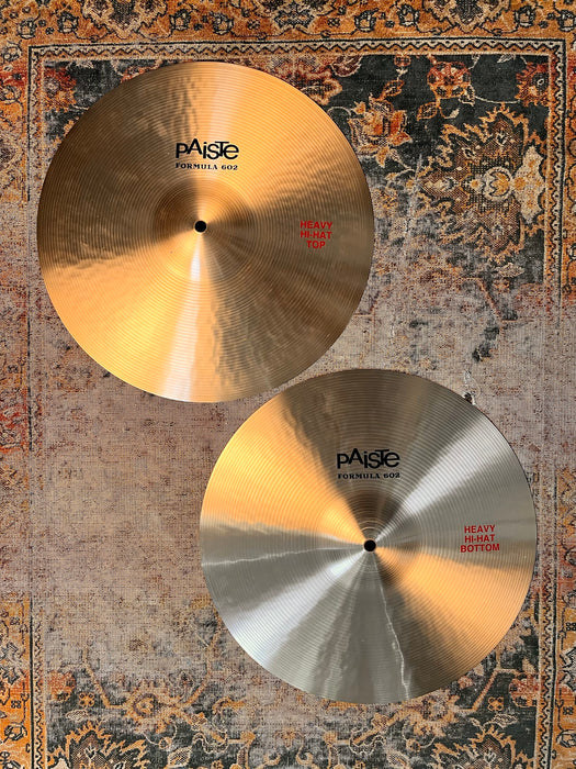 PAISTE 602 15” HEAVY Hihats IMMACULATE Cond! ULTRA CRISP! 1212 1358 g Don’t Pay $856