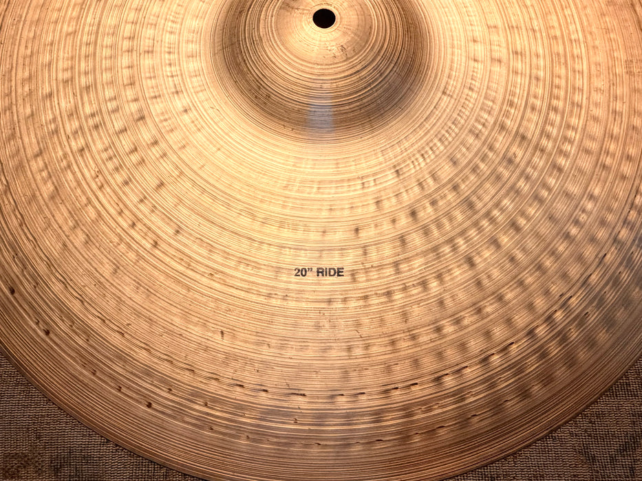 ZILDJIAN A & CIE "Vintage" 20" RIDE IMMACULATE NOS? 1st RUN! NO LONGER MADE! Smooth Clean Tone! CRASHABLE 1962 g