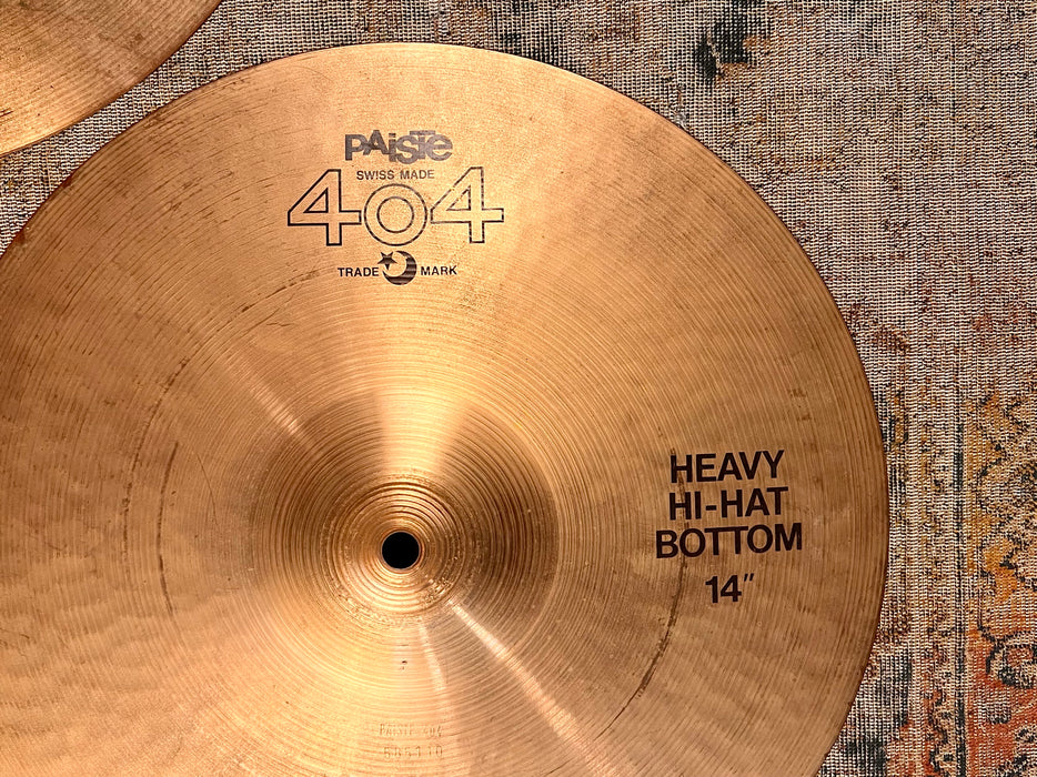 Ironic Vintage PAISTE 404 14” PAPER THIN Heavy Hihats ONLY 802 980 g LIGHT Responsive Whispy!