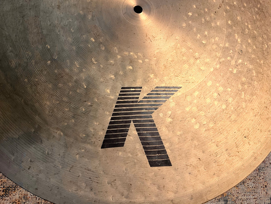 Zildjian 22” K Custom FLAT RIDE Rare Discontinued! 2590 g DRIER DARK Tight Definition! Controlled!
