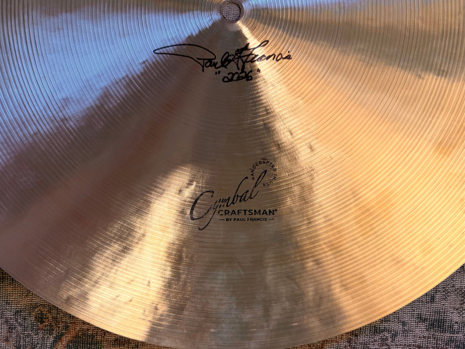 Paul Francis CUSTOM Cymbal Craftsman DARK VINTAGE FLAT RIDE 18” NEW! Controlled! Delicate! Smooth 1433 g