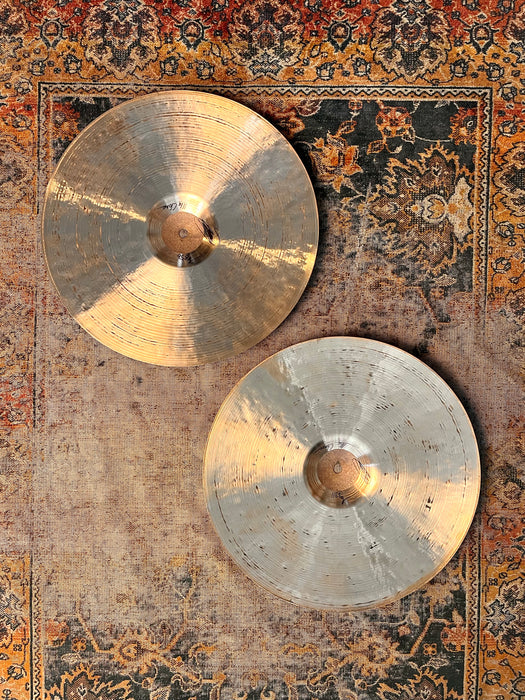 FUNCH Old K CLONE Hihats 14” TYPE III a 958 1155 g MINT! Hand Hammered COMPLEX! Golden