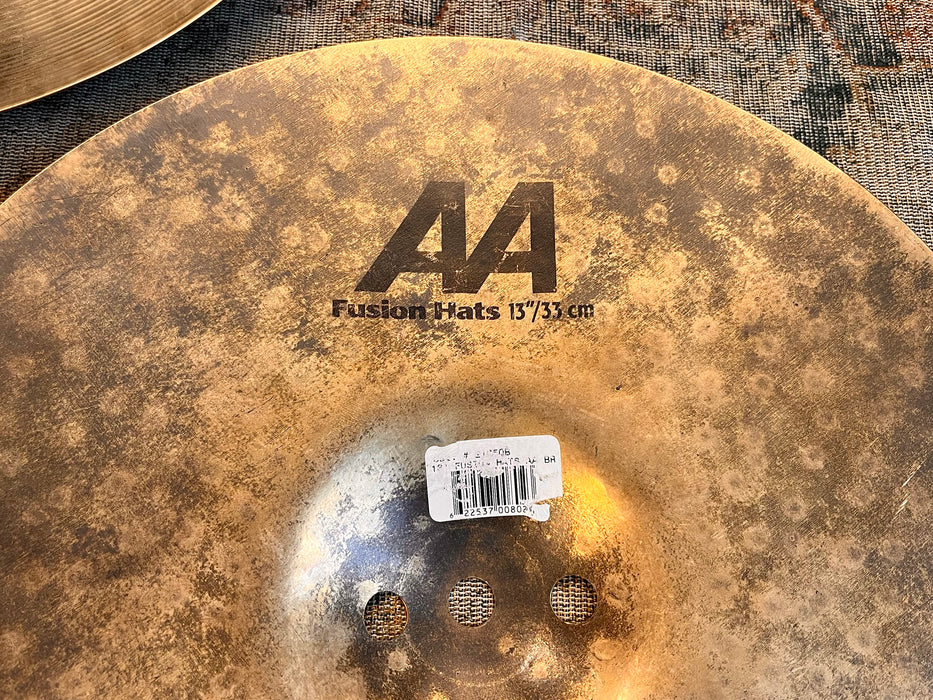 Sabian FUSION 13" Hihats 870 1576 g K/Z style CLEAN CRISP TONE! Brilliant FINISH AA