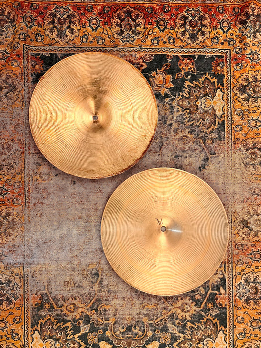 THIN TOP Vintage Zildjian New Beat 14” Hihats Only 851 1320 g LIGHT! AMAZING Tone! SEMI-DRY