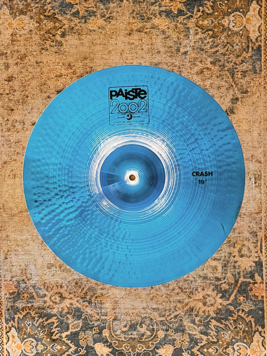 Unique Paiste ONE Of A KIND Custom Blue 2002 15" Sound Edge Hihats, 19" Crash, 20" Crash SET... With Black Labels!!!!!!!