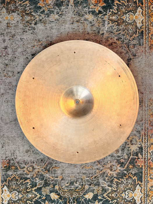 Light Airy 1950s Vintage Zildjian 18” Light Crash Ride Sizzle 1526 g ALL 6 ORIGINAL RIVETS HAND HAMMERED