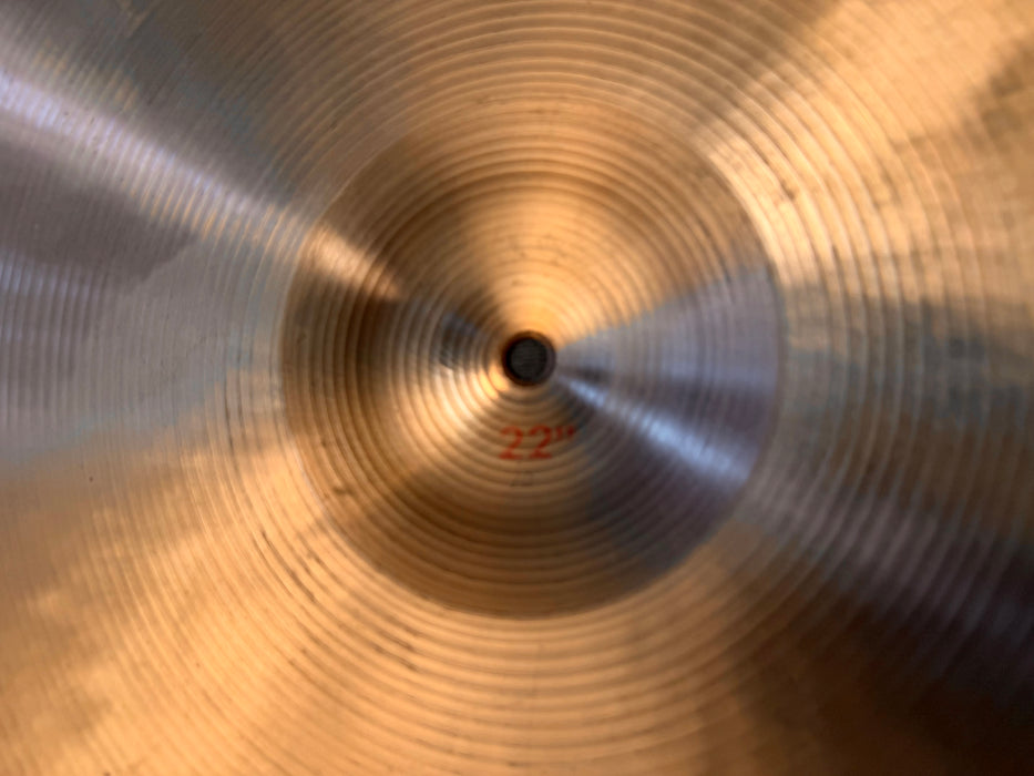 Rare Vintage Paiste 602 Pre Serial 22” FACTORY “MEDIUM” Ride Crash at ONLY 2790 g CLEAN Light and SHIMMERING! Sounds Amazing!
