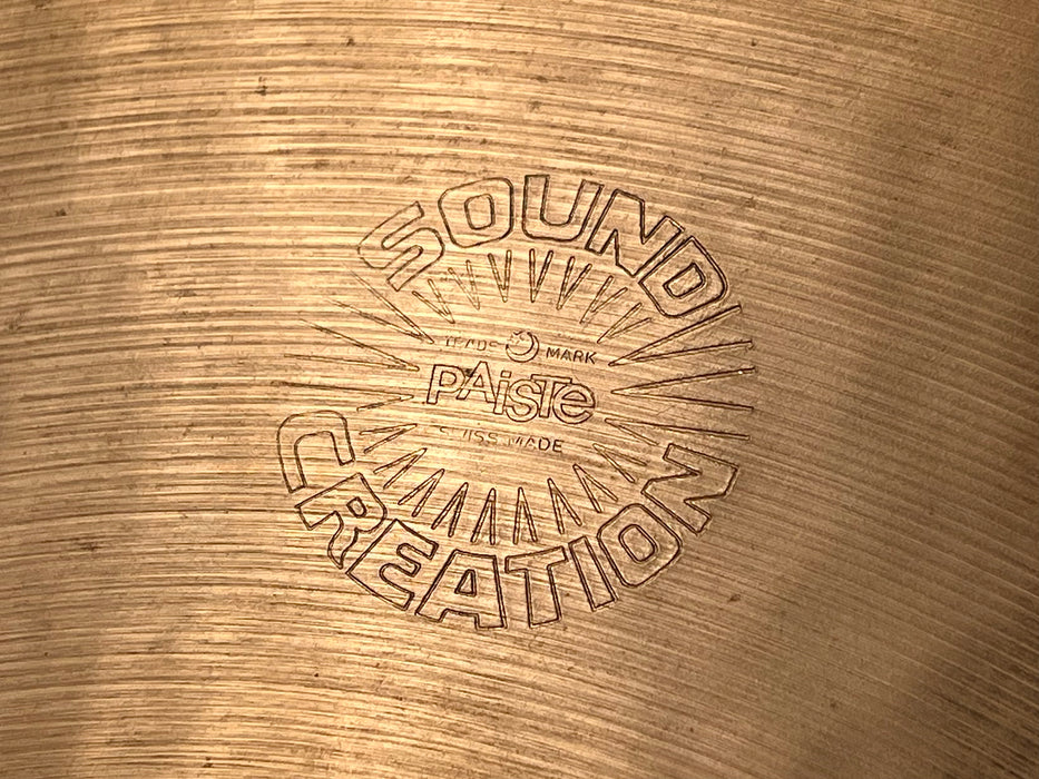 VERY RARE  Vintage Paiste SOUND CREATION 18” SHORT CRASH 1617 g Unique Bell CLEAN