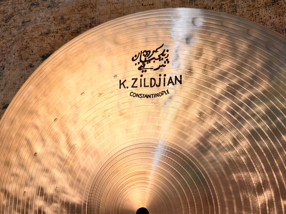 Zildjian K CONSTANTINOPLE  19” Crash Ride IMMACULATE Cond! 1596 g Don’t Pay $610! ANN STAMP
