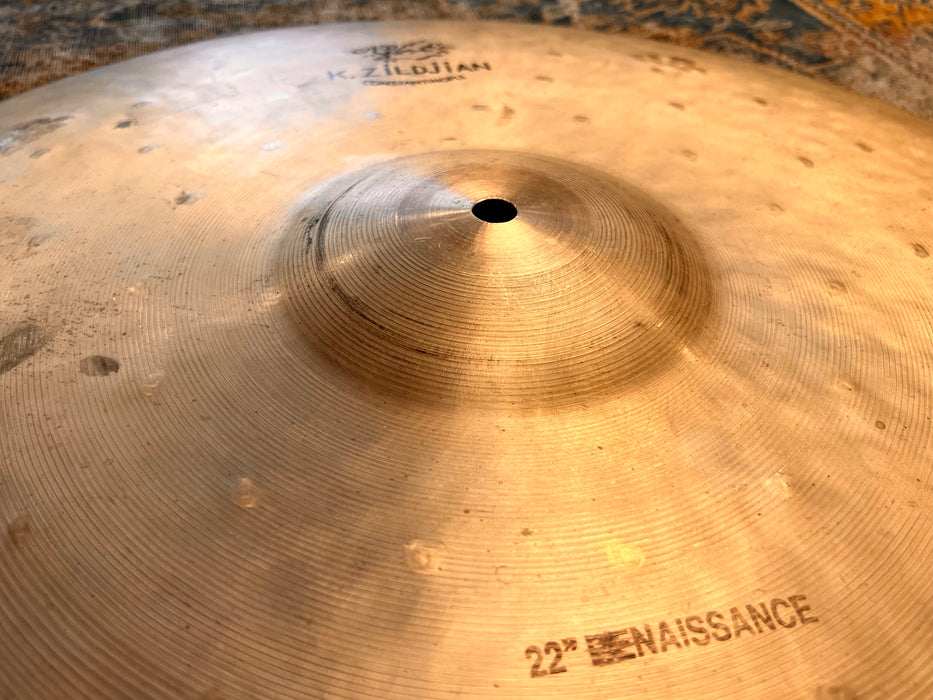 Rare Adam Nussbaum SIGNED Zildjian K CONSTANTINOPLE RENAISSANCE 22” Ride 2622 g 1st Ones!