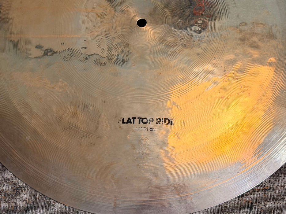 Vintage 80s Zildjian K FLAT Ride 20” EAK - ish in Rare BRILLIANT! GLASSY SHIMMER! TIGHT Definition 2546 g