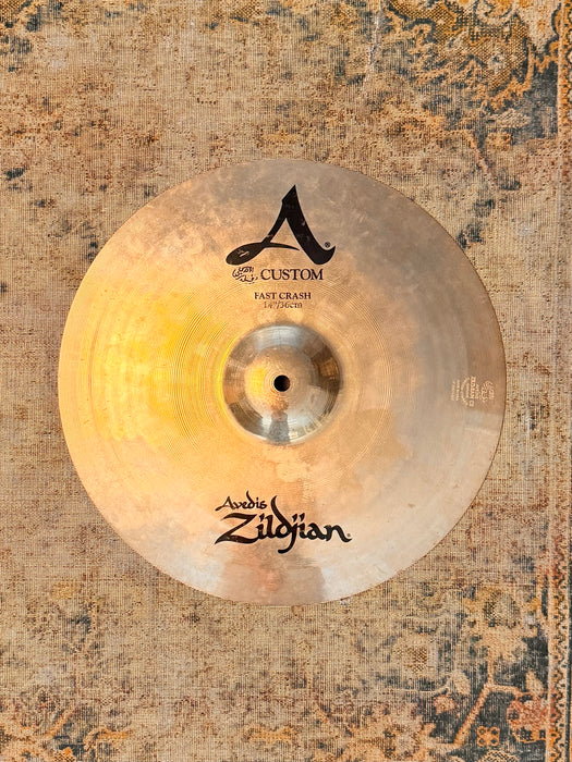 Zildjian A CUSTOM FAST CRASH 14” Shimmering Quick Decay! Only 734 g DON’T PAY $300!