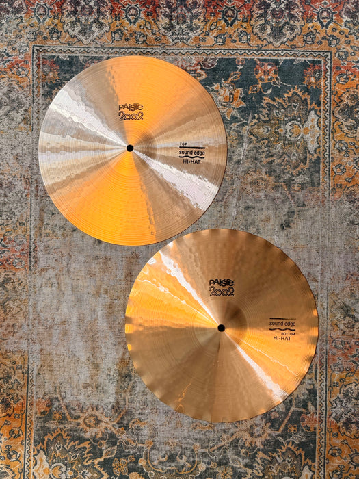 RARE Paiste 2002 BLACK LABEL 15” SOUND EDGE Hihats 1144 1259 g SUPER CLEAN! ICONIC!