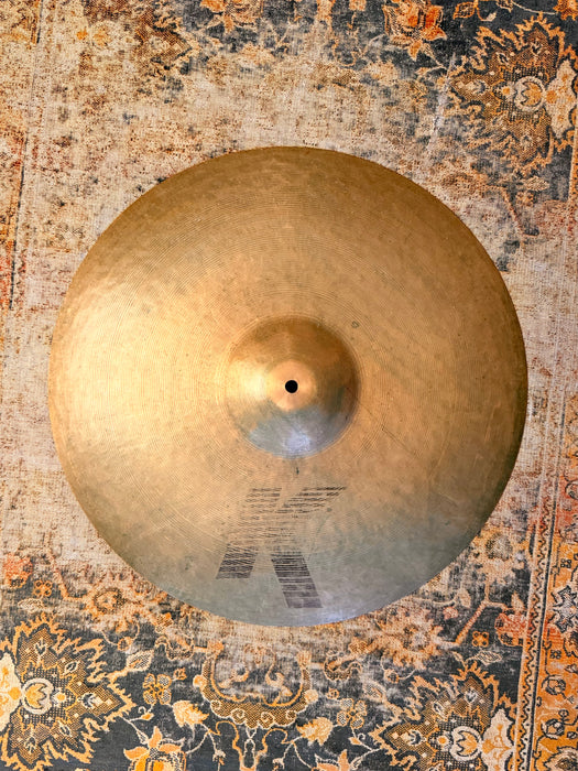 Vintage Zildjian EAK RIDE Crash THIN 20” at ONLY 2180 g Hand Hammered Semi-Dry And CRASHABLE! Dark Patina