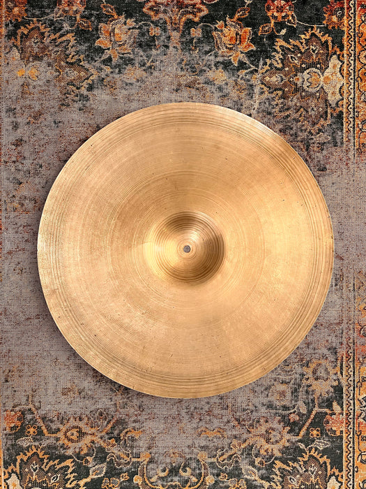 VINTAGE Zildjian 18" TRANS STAMP 1940s Light Crash Or Ride 1570 g 80 YR OLD Beauty!