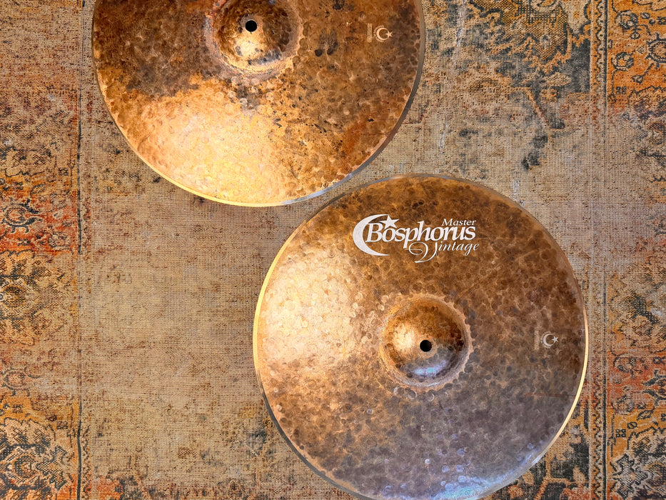 Gorgeous 15" Dry Bosphorus Master Vintage Hihats TURK 980 1200 g IMMACULATE Cd TRUE LIGHT HATS