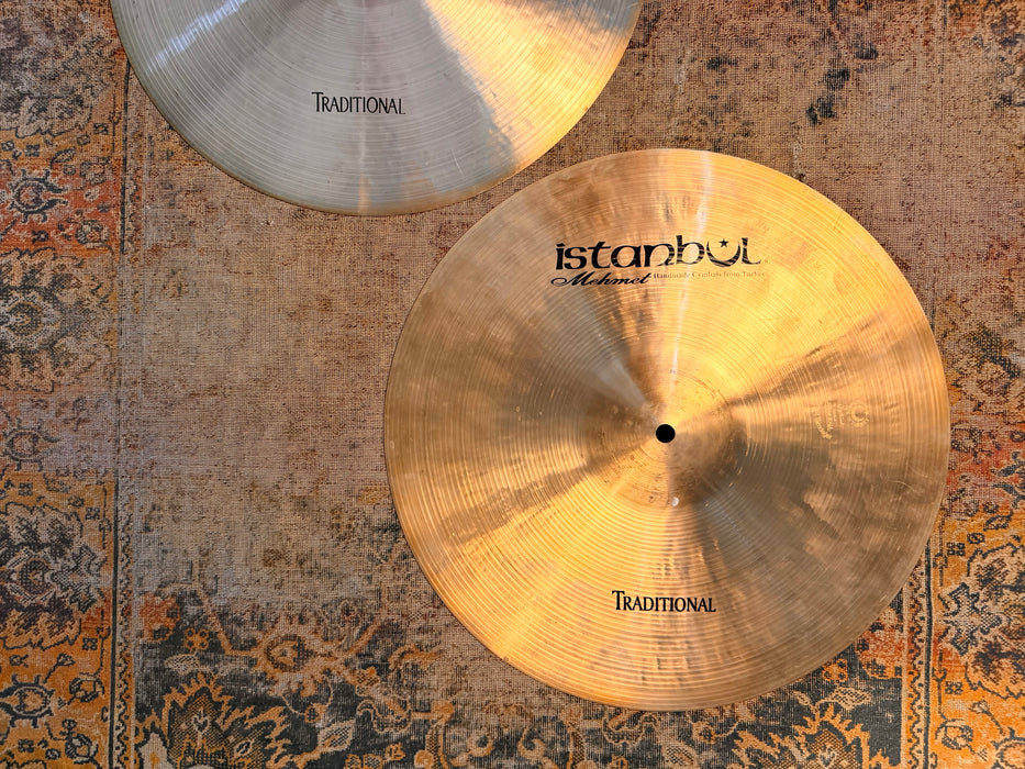 Rare Istanbul Mehmet TRADITIONAL 16” Hihats DARK WARM HUGE Tone! 1412 1582 g Beautiful!