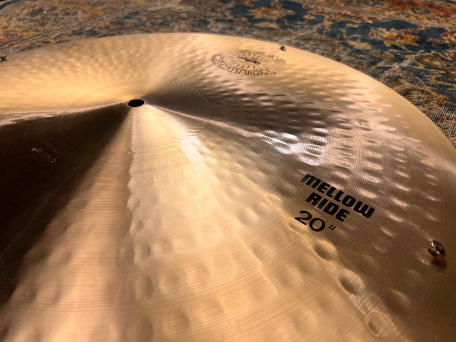 RARE Vintage Paiste SOUND CREATION 20” MELLOW Ride Sizzle 2462 g CLEAN Almost Flat