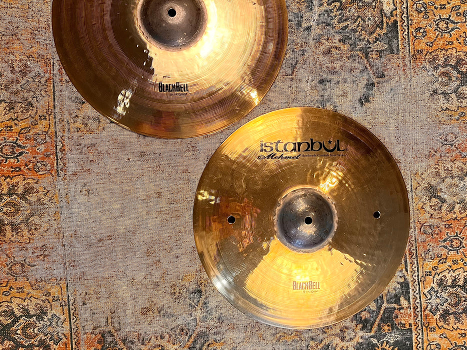 HAND HAMMERED ISTANBUL Mehmet 15" BLACK BELL Hihats 1287 1526 g Brilliant Shimmering! HUGE