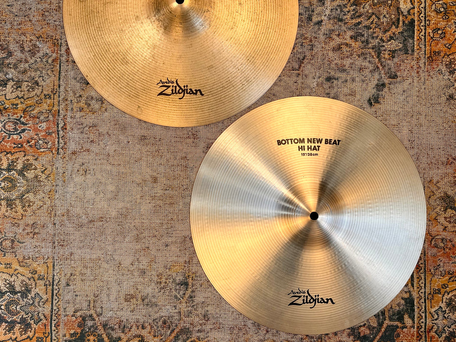 DRY ARTICULATE Zildjian 15” NEW BEAT Hihats 1248 1712 g Amazing Tone! Small Window! Clean! Amazing