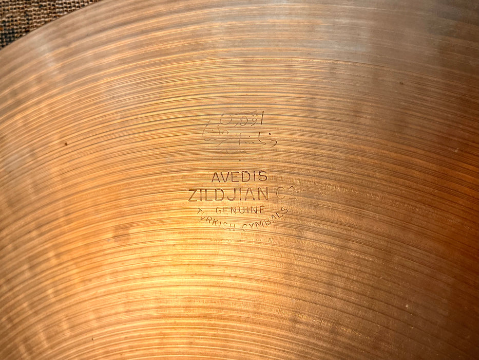 VINTAGE Zildjian 18” Light Complex Crash Ride SIZZLE 1622 g Hand Hammered Old School Rivets