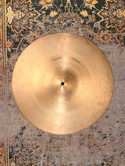 RINGO Sounding Vintage Zildjian 1960s FACTORY Stamped “Medium Crash” 18” 1422 g Amazing