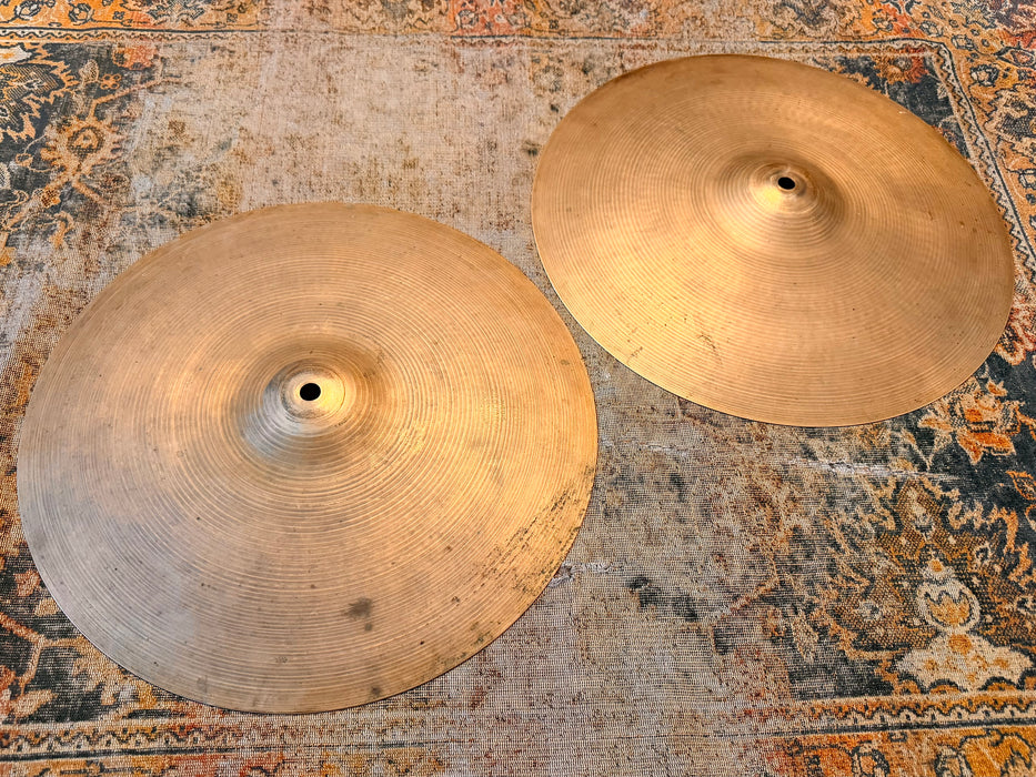 1960s Vintage Zildjian 15” Hihats THIN 1015 1125 g PERFECT RINGO Light and Smooth